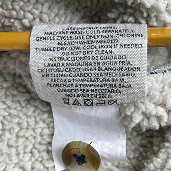 Sage Collective Plaid Shacket Womens XL White Red Blue Sherpa Lined Classic Gorp - Picture 9 of 16